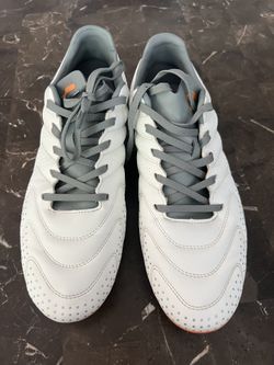 Charly Encore FG - White-Orange Soccer Cleats Size 12