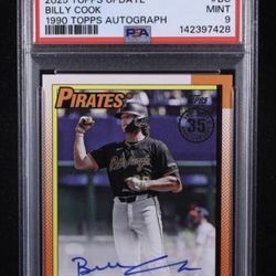 Billy Cook 2025 Topps Update '90 Topps Autographs #90B2BC RC (PSA 9)
