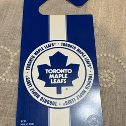 Vintage 1991 Toronto Maple Leafs NHL Hockey Door Knob Hanger Don’t Bother 