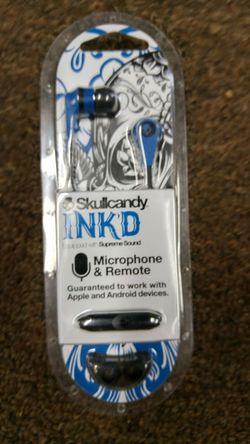 New SkullCandy Ink'd headphones w/ Mic and remote
