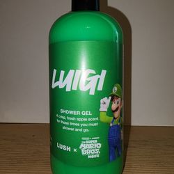 Luigi Green Apple Shower Gel SUPER MARIO BROS Limited Edition LUSH EXCLUSIVE