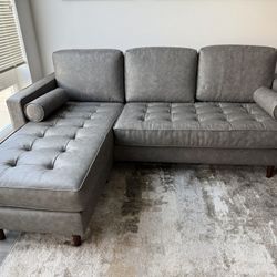 Couch - Sofa - Sectional Gray 84”