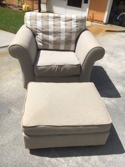 Chair with matching ottoman