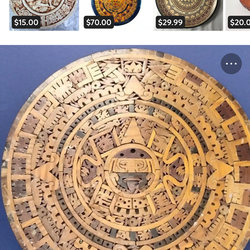 Aztec wooden Calendar
