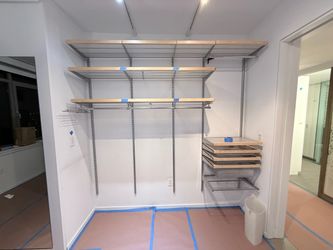 Wall-Mounted Closet Shelving System