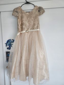 Youth/Girls SIZE 15-16 Gold Dress