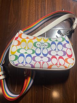Coach Teri Rainbow Signature Canvas