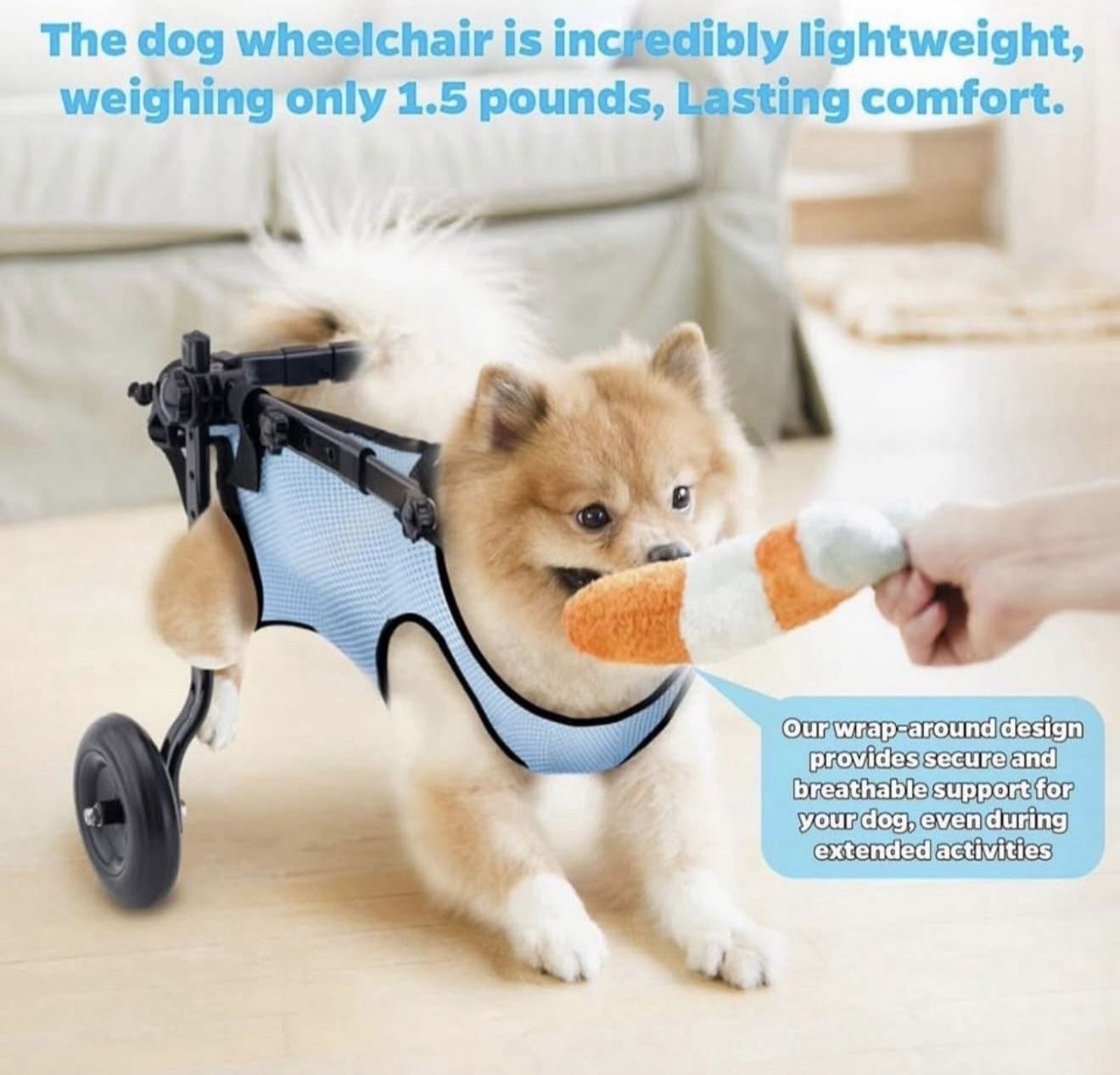 Wheelchair for Back Legs, Dog Wheelchair Cart, Doggy/cat Wheelchair with Disabled Hind Legs Walking, Mobility Aids 4 Medium Pets Hind Limbs, Dog Cart