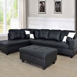 Sectional And Ottoman 