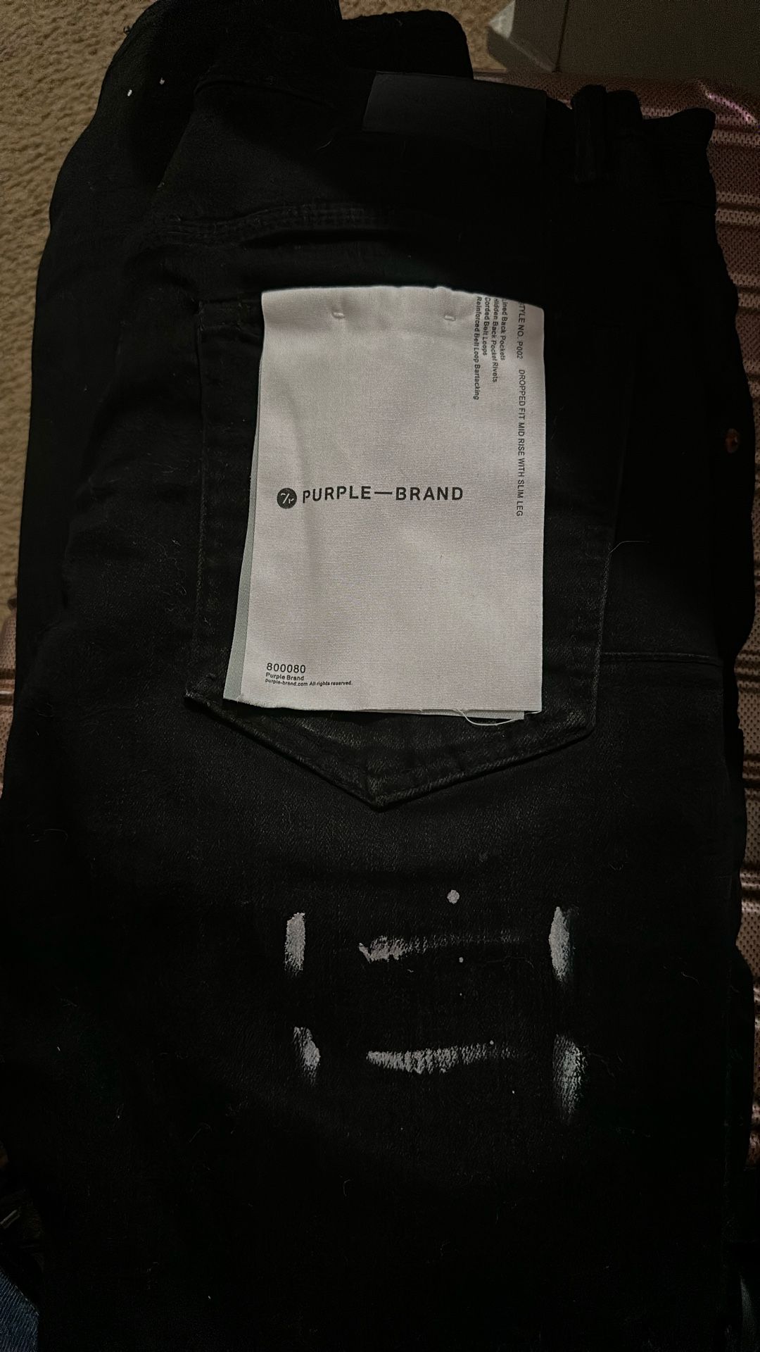 Black Purple Pants