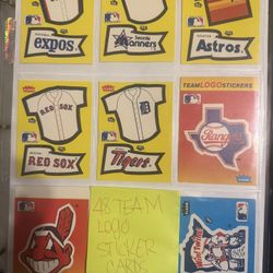 Vintage Fleer Baseball Stickers & Cards – Mixed Lot (Logos, Teams, Stadiums, Jerseys, Checklists)