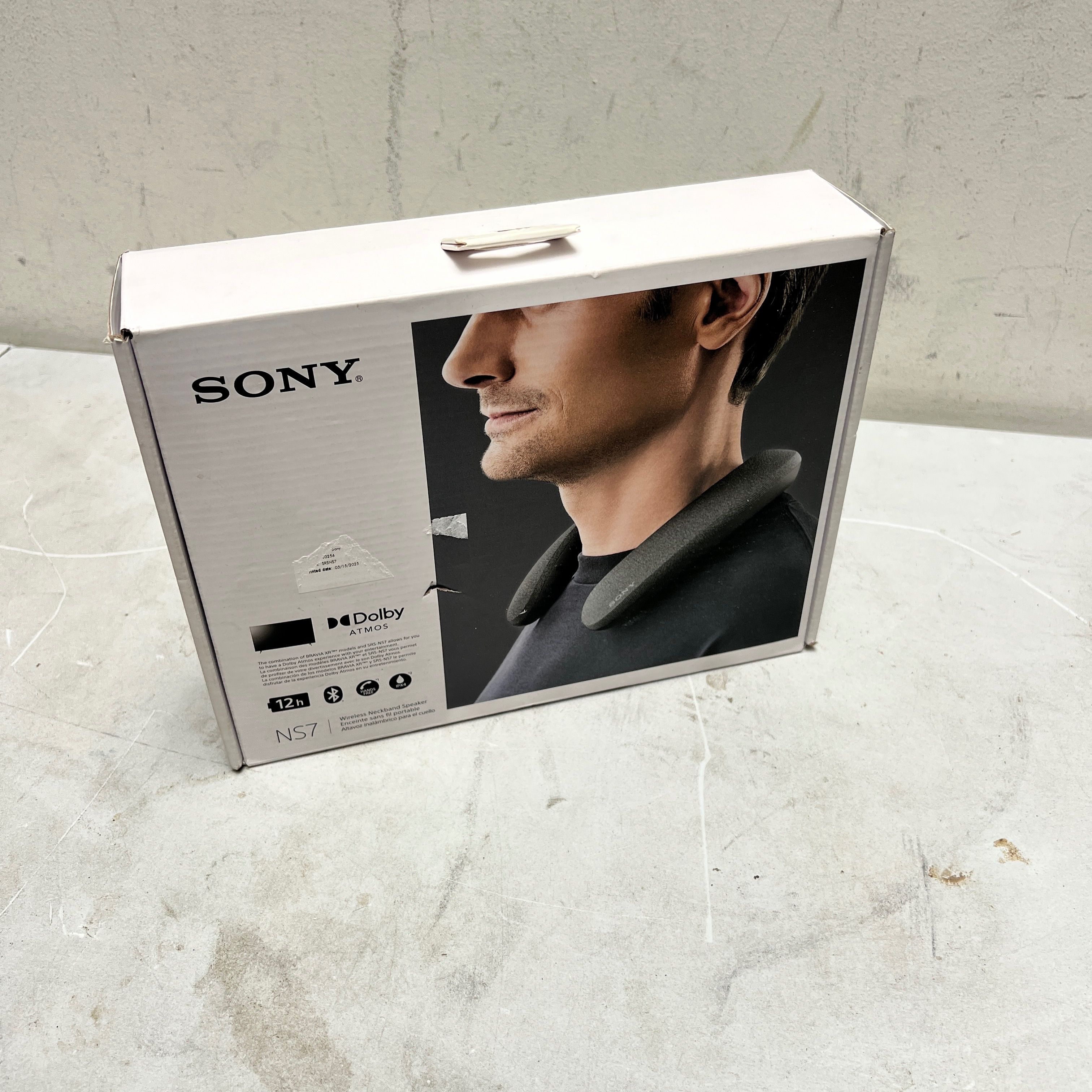 Sony - SRSNS7 Wireless Neckband Speaker - Black