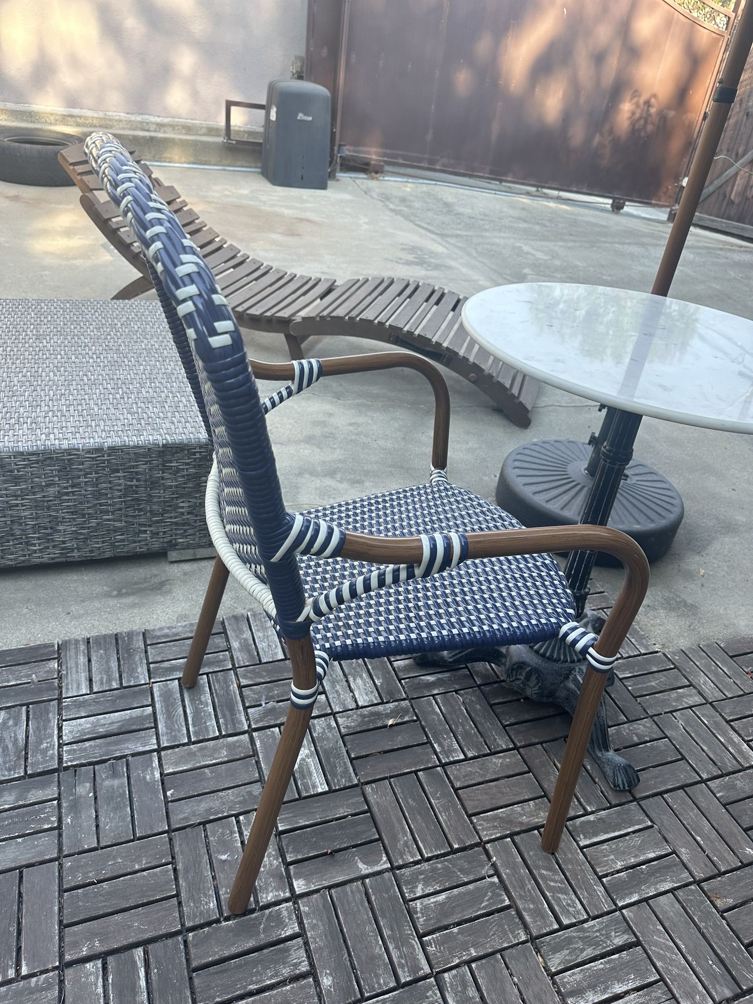 French Rattan Woven Bistro Chair