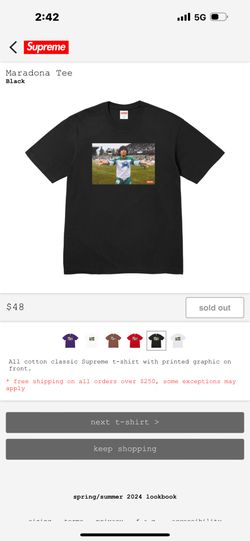 Maradona Tee (black) Size L