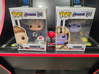 $25 - for both
Funko Pop! Vinyl: Marvel - Hawkeye Walgreens Exclusive
Funko POP! Thanos #453 Marvel Avengers Endgame BRAND NEW