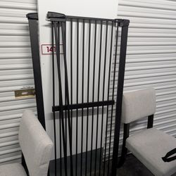 Extra Tall Pet Gate, Black, 34"W x 61"H