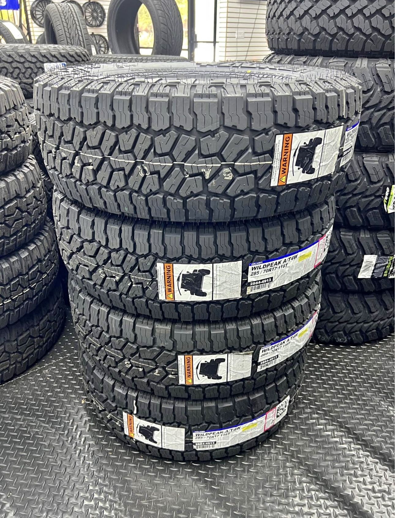 New Tires 285/70R17 Falken Wildpeak AT4W For Sale, Free Alignment Inspection
