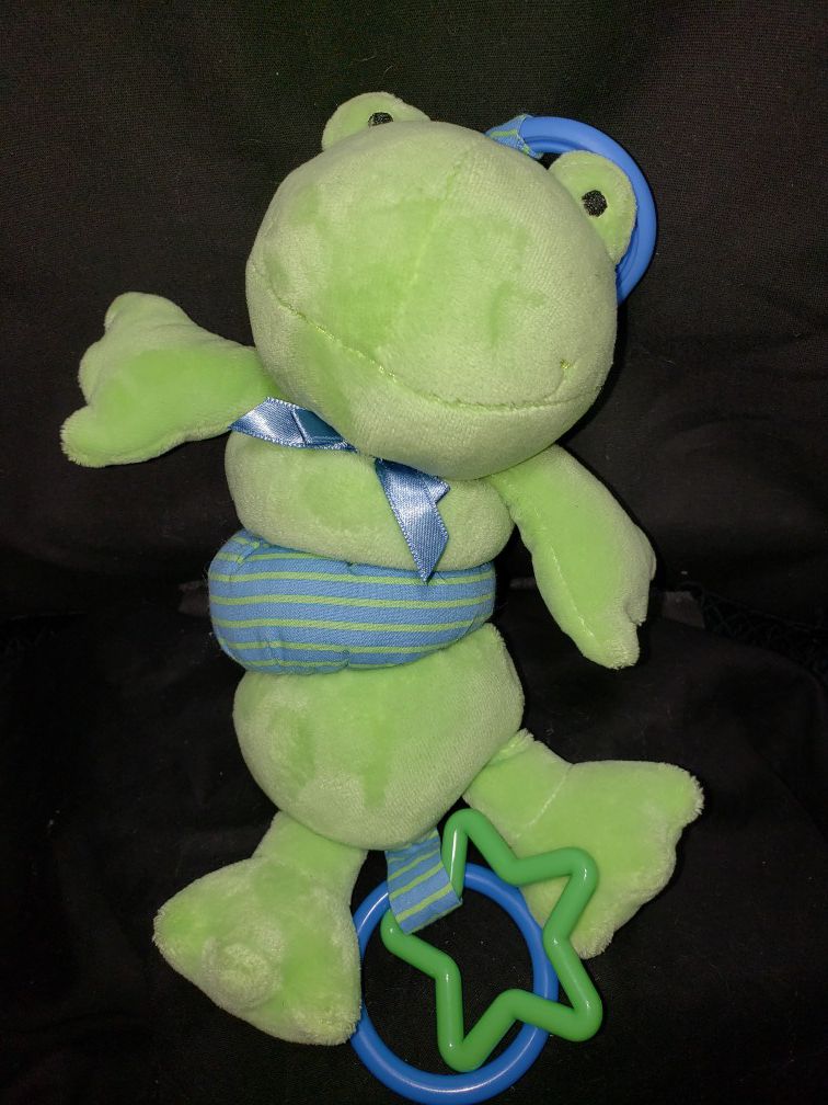 Koala baby plush frog stroller toy (vibrates & croaks) 9"