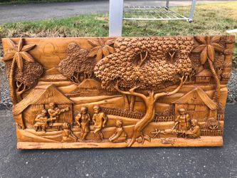 Polynesian Hawaiian solid wood storyboard