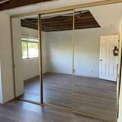 Closed Slinding Doors 96”H X 123”w -color Gold