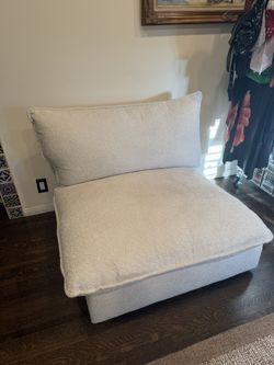 Cream Bouclé Oversized Lounge Chair – Super Comfy