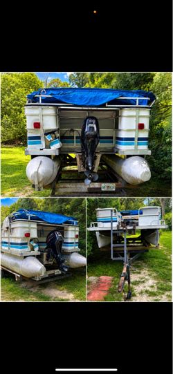 🔥 PONTOON BOAT + 2017 SUZUKI 140 + TRAILER — $3,500 🔥