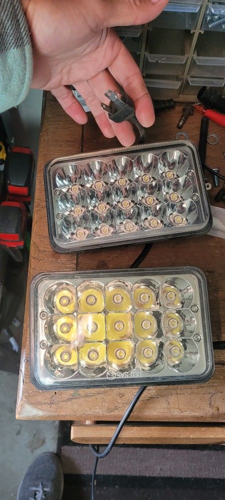 4 x 6 square headlights. Chevrolet Camaro. LED. Bright.