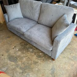 Kidirect 70in Grey Sofa, Couches for Living Room 21in Extra Deep Seats, Comfy Corduroy Sofas for Living Room No Tool Assembly, Modern Oversized Love S