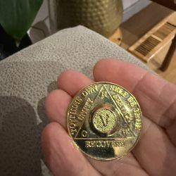 5 Year Alcoholics Anonymous Sobriety Medallion 