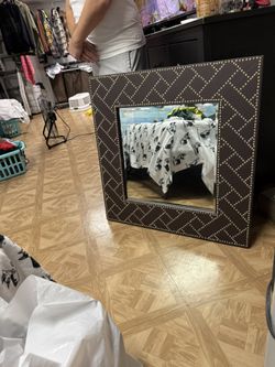Wall Leather Mirror