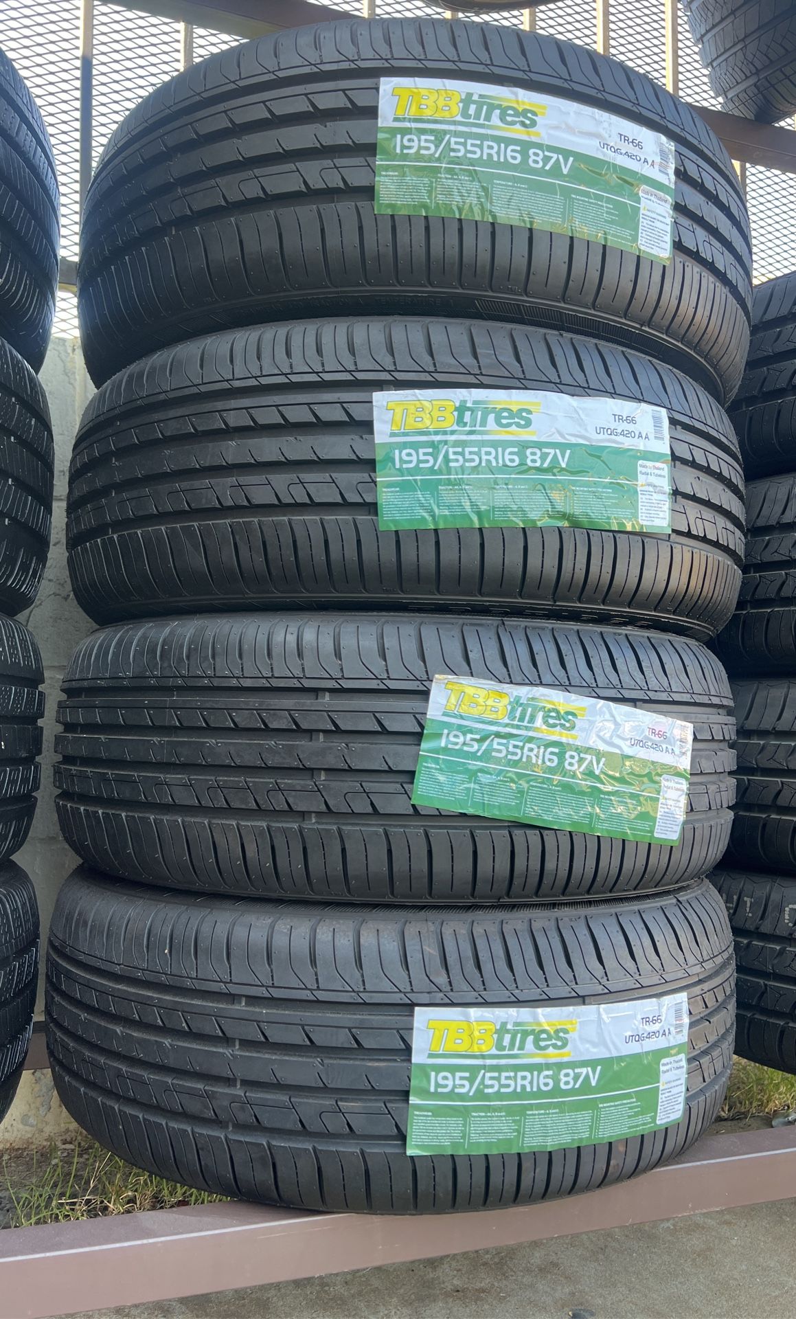 195/55/16 New Tires Set Of 4 Tbb Installed And Balanced Set De 4 Llantas Nuevas Tbb