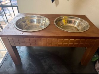 Dog bowls and stand - large dog