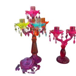 glass candelabras 