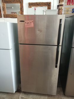 Stainless Refrigerator ex large excellent . Warranty , Delivery available 2203 Fowler st. Ft. Myers 33901