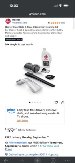 Hoover CleanSlate 5-Piece Interior Car Cleaning Kit