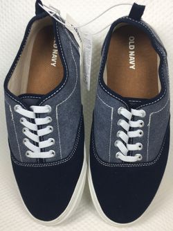 Old Navy Navy Canvas Lace-Up Sneakers Old Navy Casual Shoes Big Kids  Kids Youth