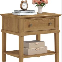  Nightstands Set of 2 Solid Wood