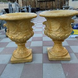 New Flower Pots Made Out Of Cement Perfect Gift 