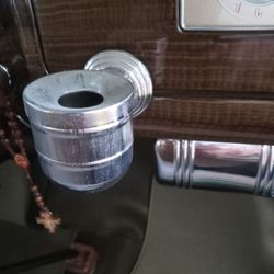 Chrome Cigarette Butt Ashtray  Nice