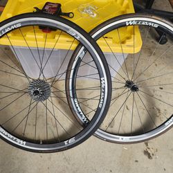 🔥🚲🔥700c Williams Six Sixty hub 31 rim bladed spokes,wheelset With Tires And Cassette, Ready 🔥🚲🔥