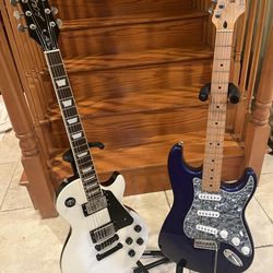 Epiphone Les Paul Muse (Mint) and Fender MIM Stratocaster