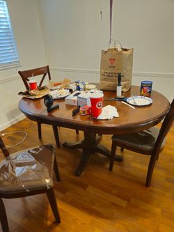 FREE Wood Table and 3 chairs