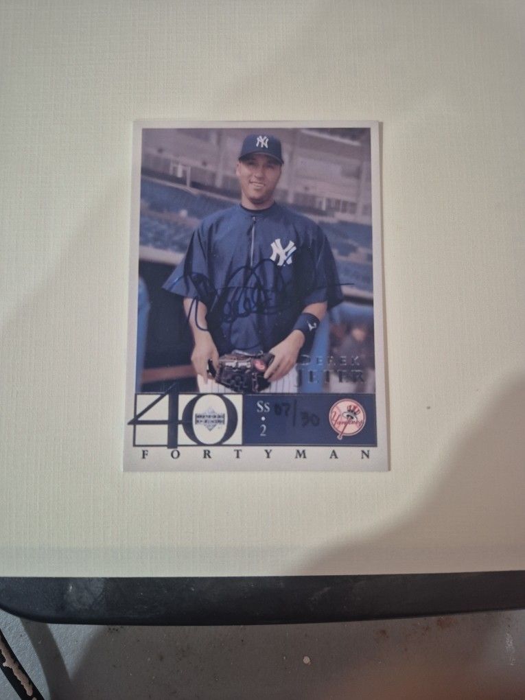Derek Jeter Forty Man Hard Signed