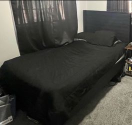 Full large bed frame and mattress