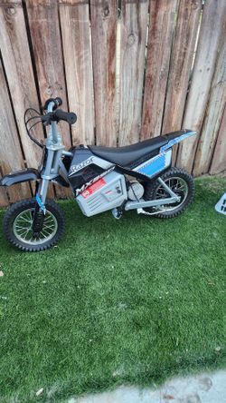Razor Dirt Rocket MX350 - Blue, up to 14 mph, 24V Electric-Powered Dirt Bike for Child 8+