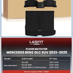 Floor mats Mercedes Benz GLC SUV 2026 2025 2024 2023 GLC300 / GLC43 AMG / GLC63 AMG S E  floor mats