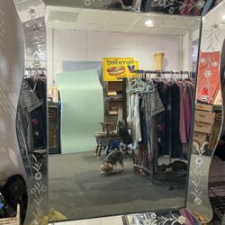 Large 1940S Mirror In Excellent Condition