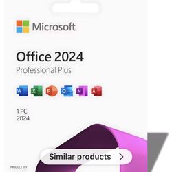 Microsoft Office Pro Plus 2024 BIND kEY NO DVD