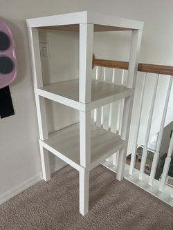 IKEA Side table, white, 21 5/8×21 5/8"