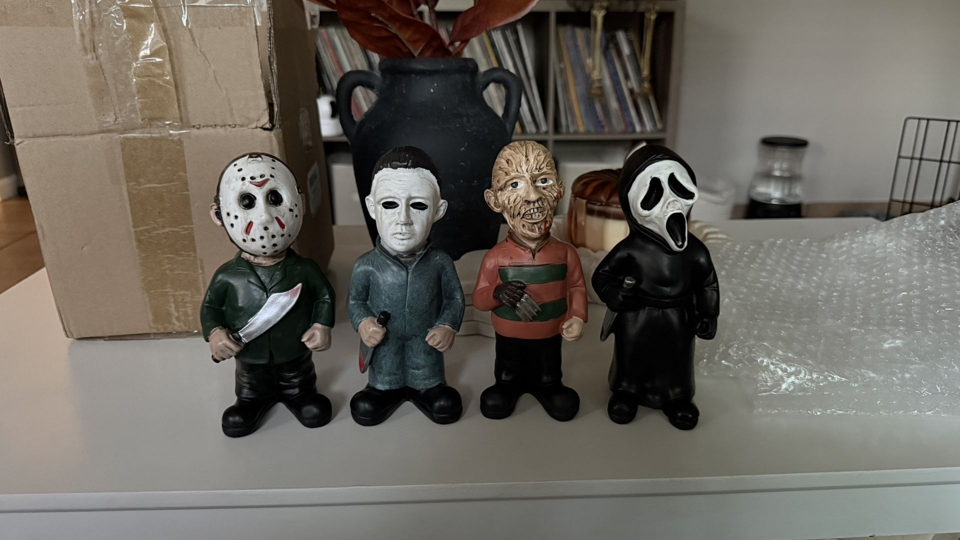 Halloween Horror 4PCS Set Figurines Jason, Micheal,Freddy, GhostFace